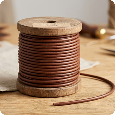 Premium Genuine Round Leather Cord – Brown 3mm